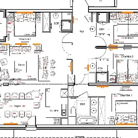 T5 Contemporain 8p Avec Parking Et Wifi - Fr-1-562-13 아파트 *